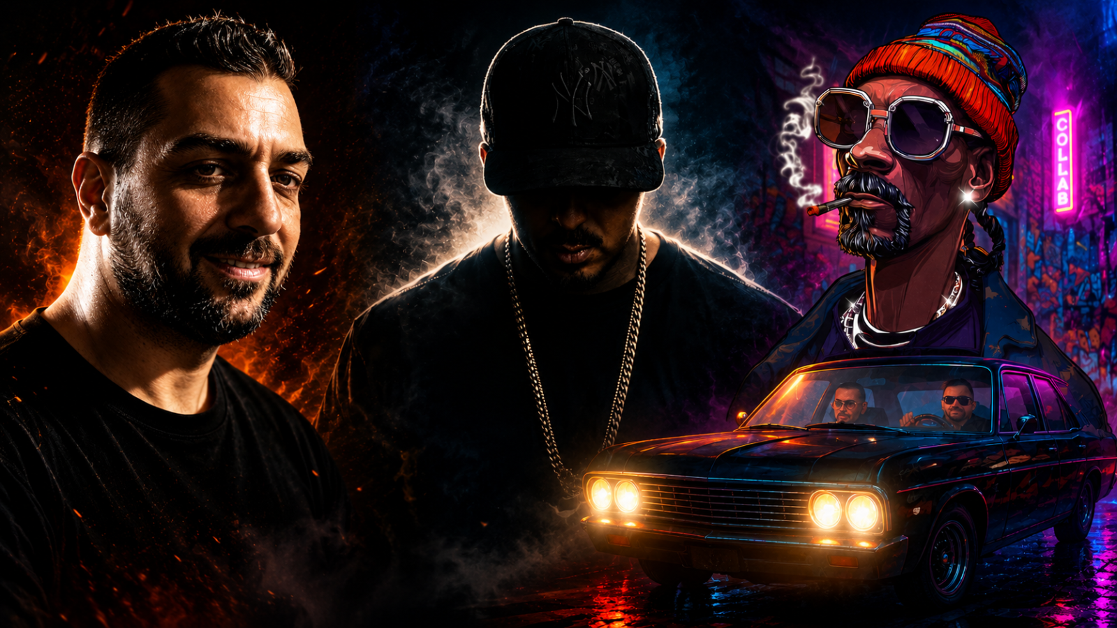 Imma Do Greek Version campaign artwork for Stavros Zacharias, NiVo and Snoop Dogg.